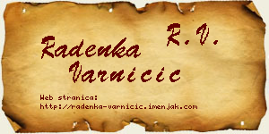Radenka Varničić vizit kartica